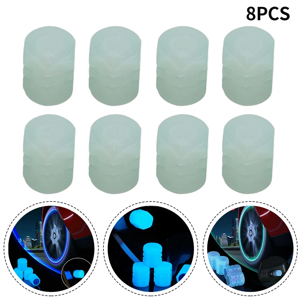 

Dust-proof Car Tire Valve Cap Valve Cap ABS Blue Car Fluorescent Fluorescent Powder High-quality ABS Material Motorcycles
