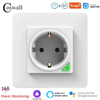 Coswall IP66 Waterproof EU Socket Tuya WIFI / Zigbee Timer Switch Programmable With Power Monitoring Function White - Image 6