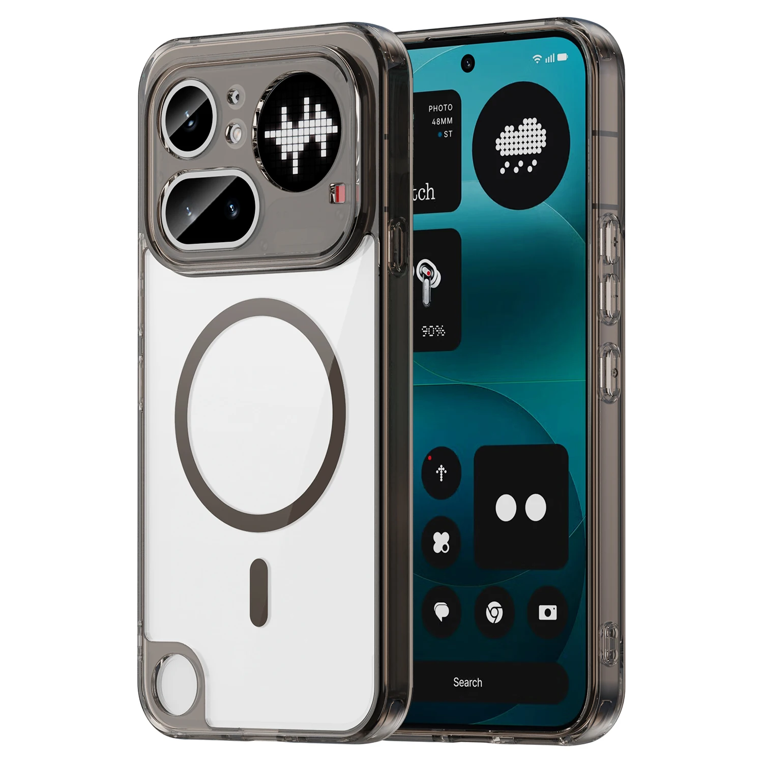 Clear Phone Case with Shockproof Slim Protection and MagSafe Compatibility