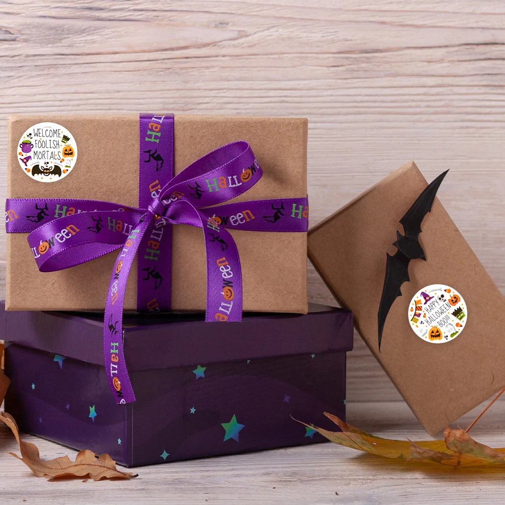 1000 Piezas Pegatinas Halloween Redondas, Halloween Stickers