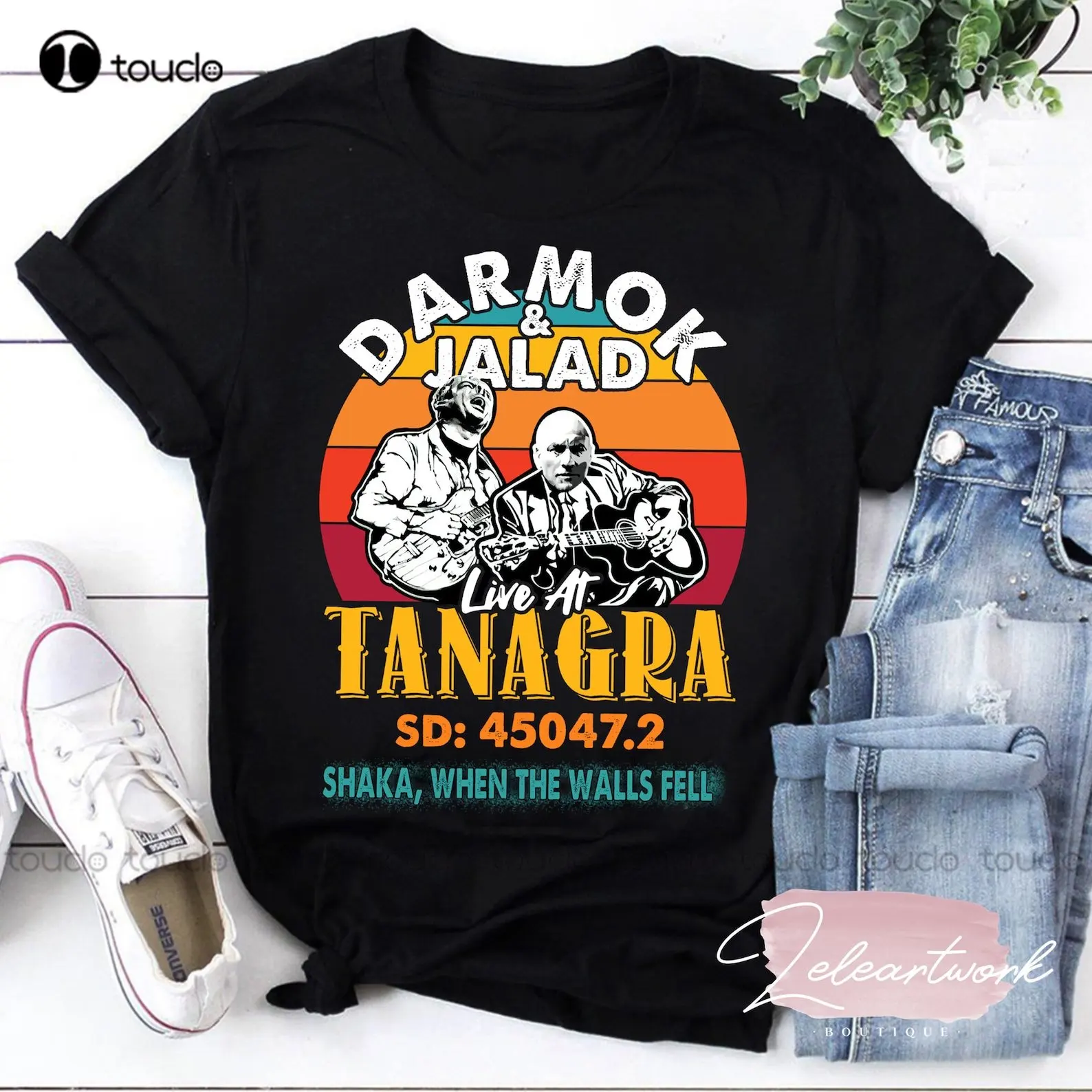 

Винтажная забавная футболка Darmok И Jalad At Tanagra, сентябрь 1991, забавная футболка, забавная Футболка с принтом, индивидуальный подарок, женская уличная одежда