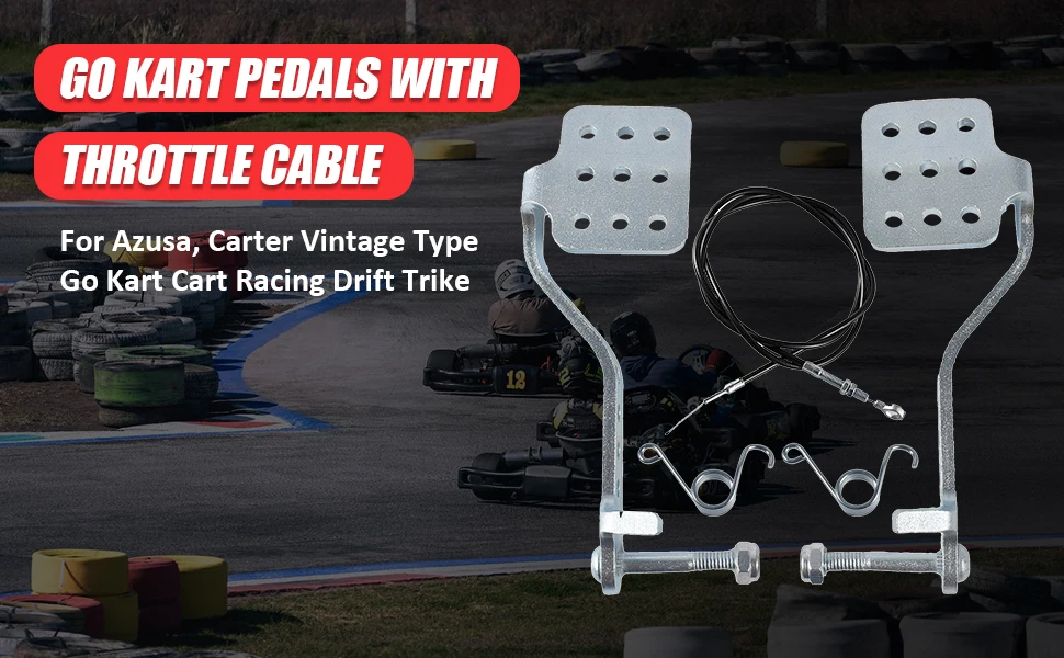 Pédales De Frein Et D'Accélérateur Ressorts De Retour, 1 Paire De Pédales De Frein Et D'Accélérateur Haute Résistance Durable Pour Kart 196cc 6.5hp