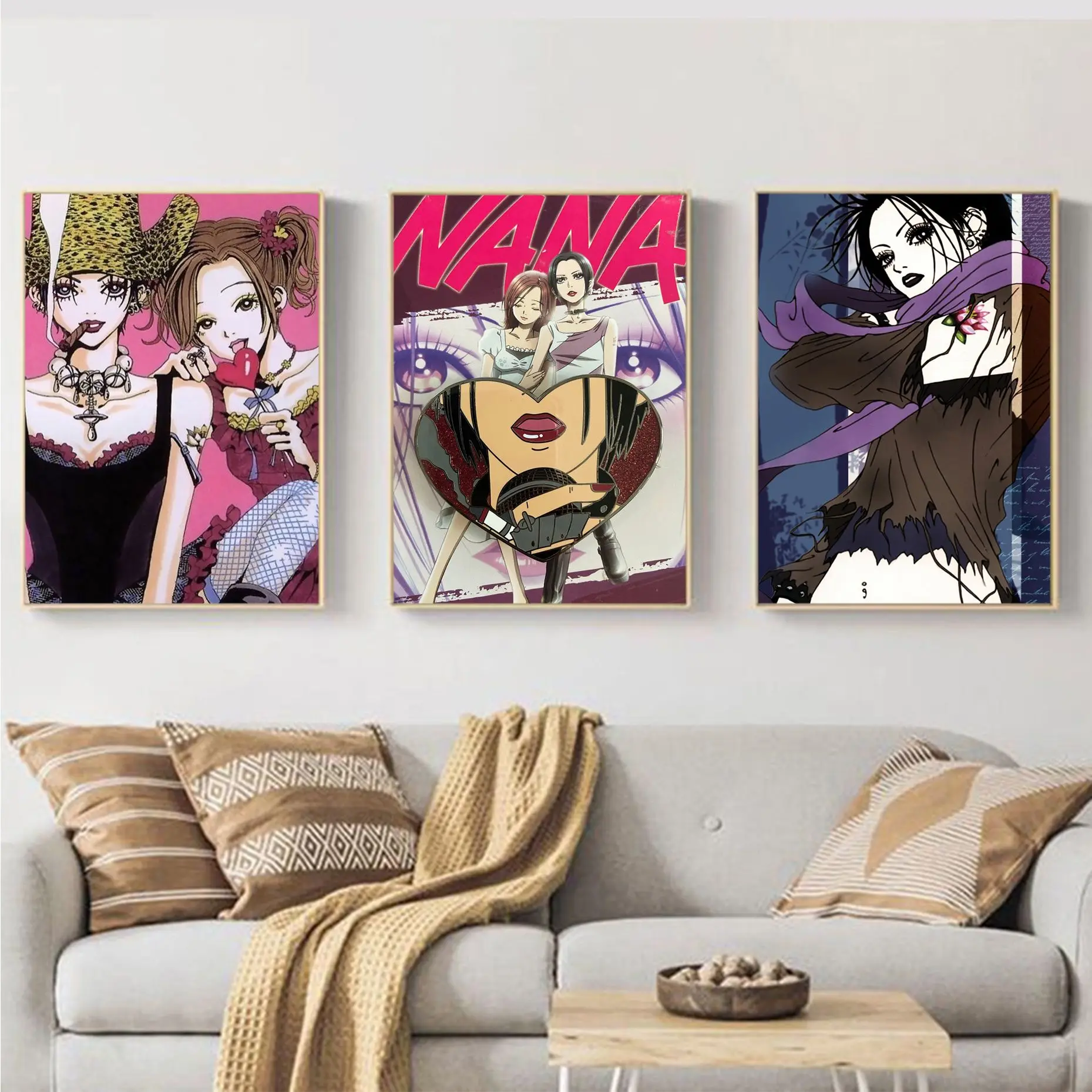 

Japanese Classic Anime NANA Whitepaper Poster Vintage Room Bar Cafe Decor Room Wall Decor