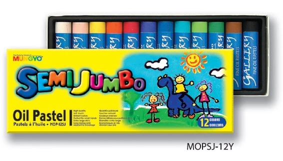 Mungyo Gallery Semi-Jumbo Oil Pastels Set of 24, Assorted Colors