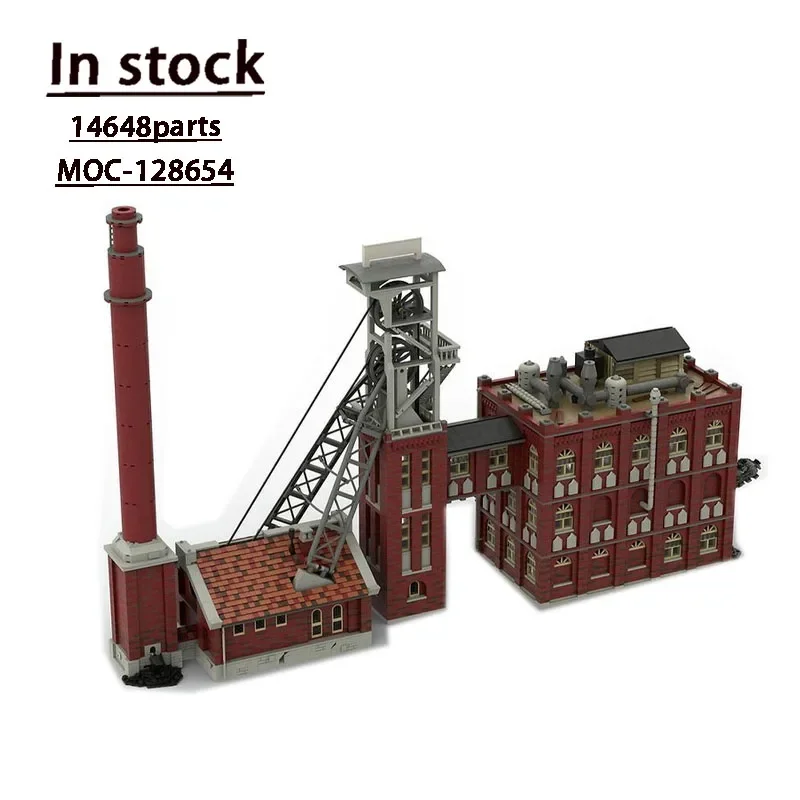 Moc-128654 Giant Vintage City Architecture Street View Miniera Di Carbone Assemblaggio Splicing Building Block Modello 14648 Parti Regalo Giocattolo P