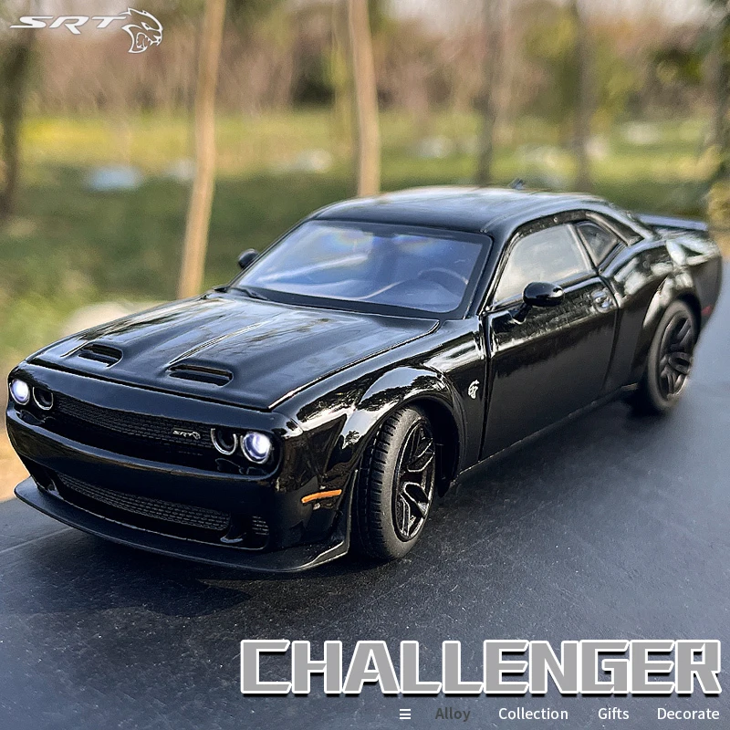 1:32 Dodge Challenger Srt Demon Simulation Car Of Model Alloy Toy Car Muscle Vehicle Bambini Classic Metal Cars Regali Di Compleanno