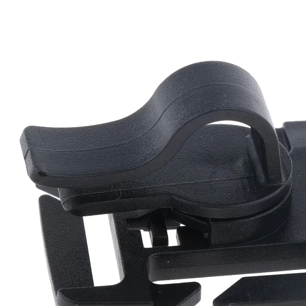 Outdoor Hydration Pack Water Bladder Drinking Tube MOLLE Webbing Clip Holder Plastic Dia. 8-10 mm