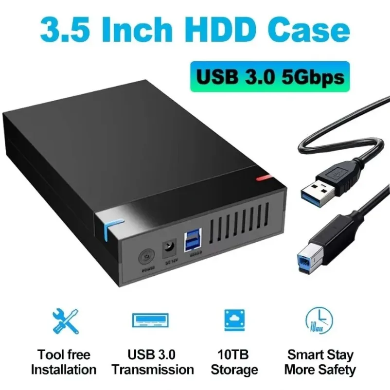 SSD HDD External Hard Drive Case for PC