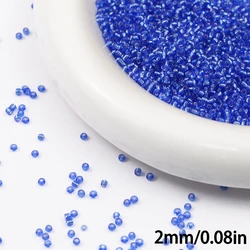 90g Transparent Glass Seed Beads for Jewelry Crafting and DIY Projects (Sky blue)