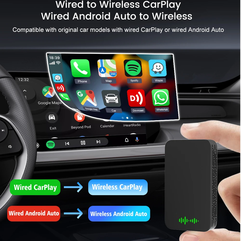 Car 2Air Apple Carplay Carplay Adattatore Wireless Per Auto Android Dongle Usb Per Toyota Mazda Ford Volkswagen Peugeot Skoda Kia Haval