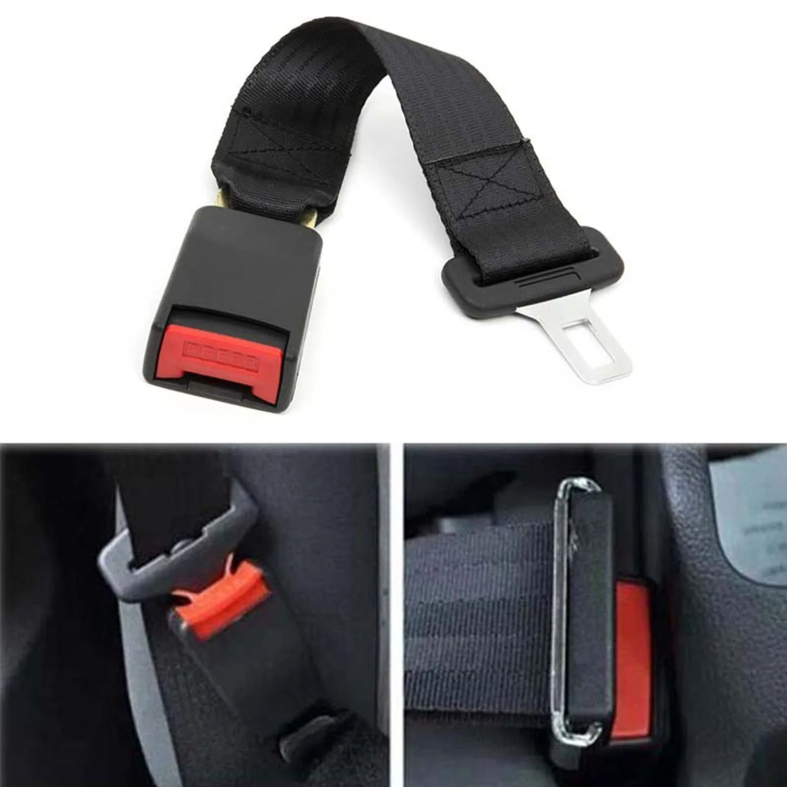 Car Safety Belt 23CM 36CM Seat Belt Extension Plug Buckle Seatbelt Clip Adjustable Extender Child Universal Lengthening