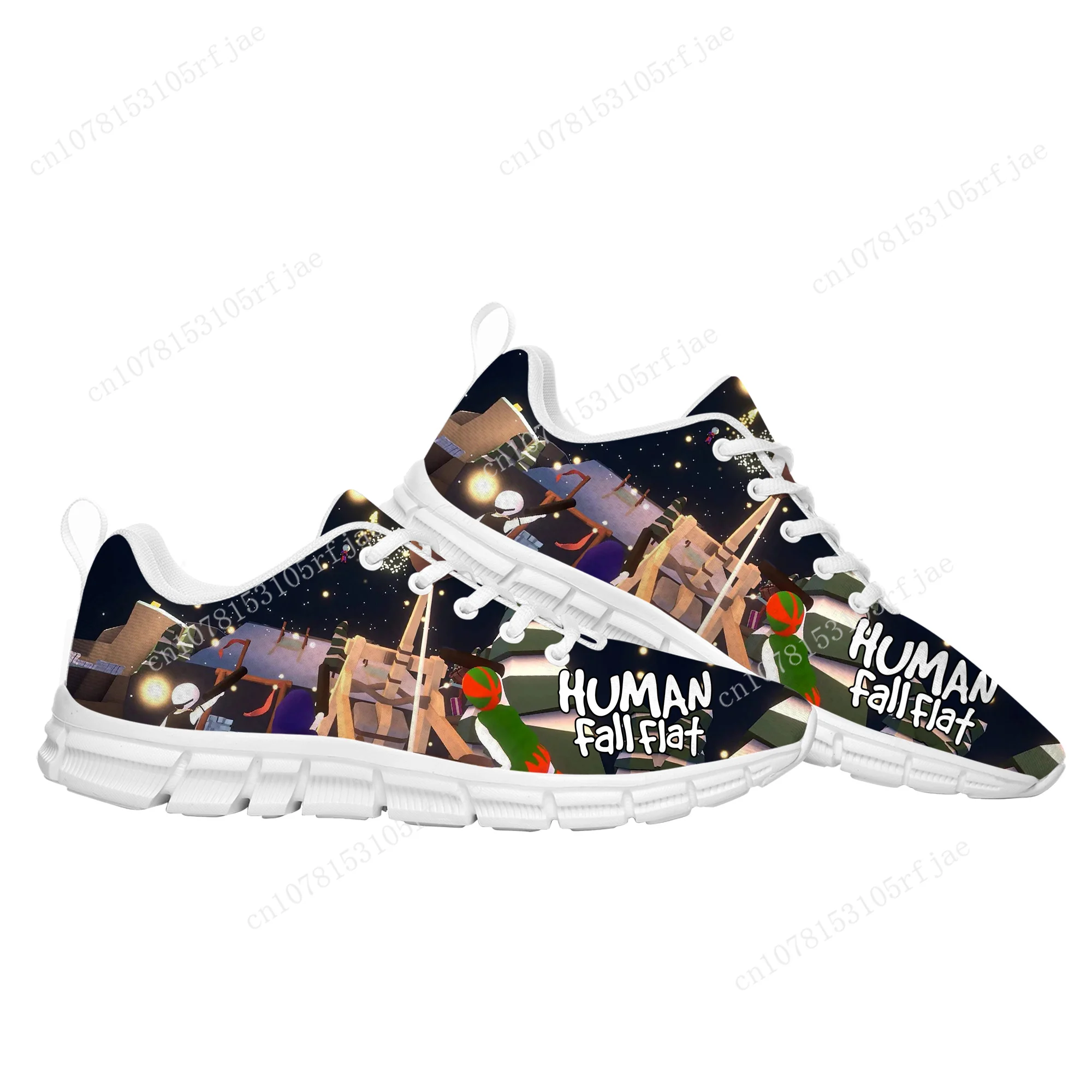 Anime Cartoon Game Human Fall Flat Sports Shoes High Quality Men Women Teenager Children Sneaker Tailor Made Couple Built Shoes