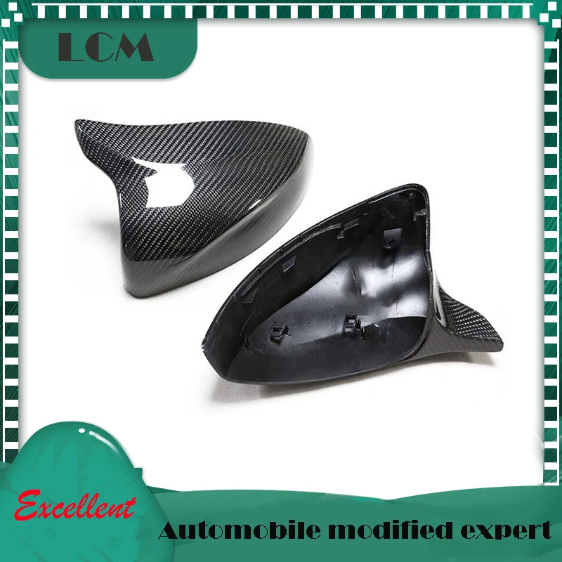 

For Audi A3 S3 2014 15 16 17 18 2019 Real Carbon Fiber Rear View Mirror Cover Gloss Black With/Without Turn Signal Hole