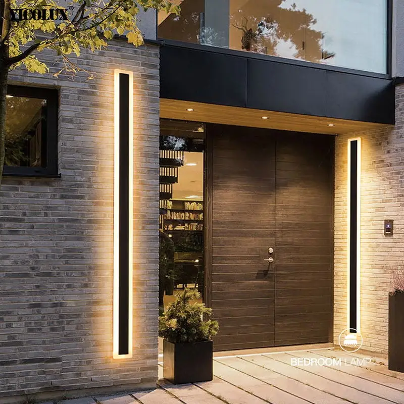 Modern LED Outdoor Dimmable Wall Lights With Remote Control Exterior