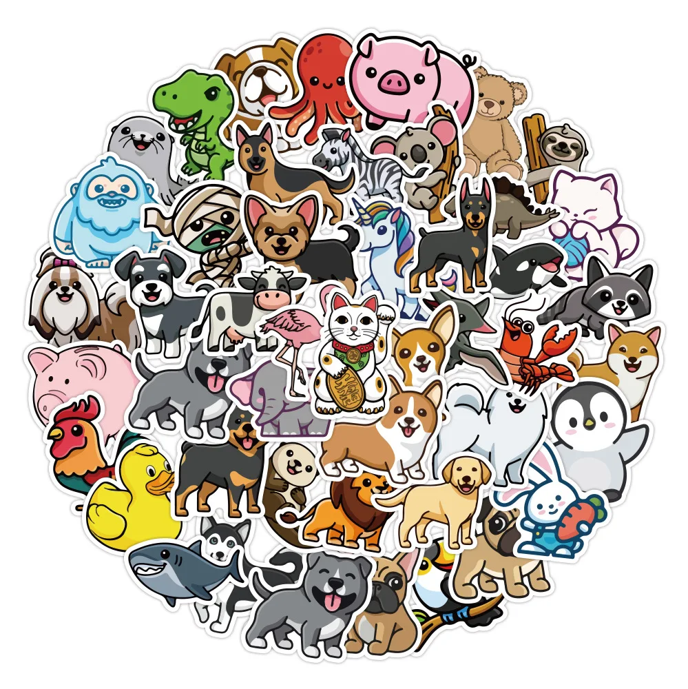 50 stücke Nette Tier Graffiti Aufkleber Kinder Spielzeug Kühlschrank Telefon Fall Wand Zimmer Cartoon DIY Ästhetische Vinyl Dekor Kinder Mädchen – Detail 25