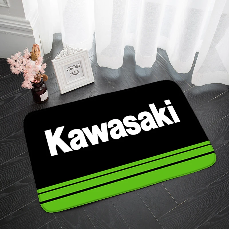 KawasakiMotorcycleMatforHallwayontheFloorBathroomMatsLiving