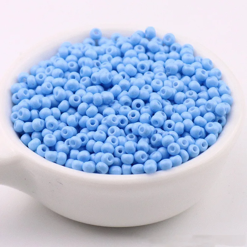 High-Quality Wear-Resistant Solid Color Glass Rice Beads