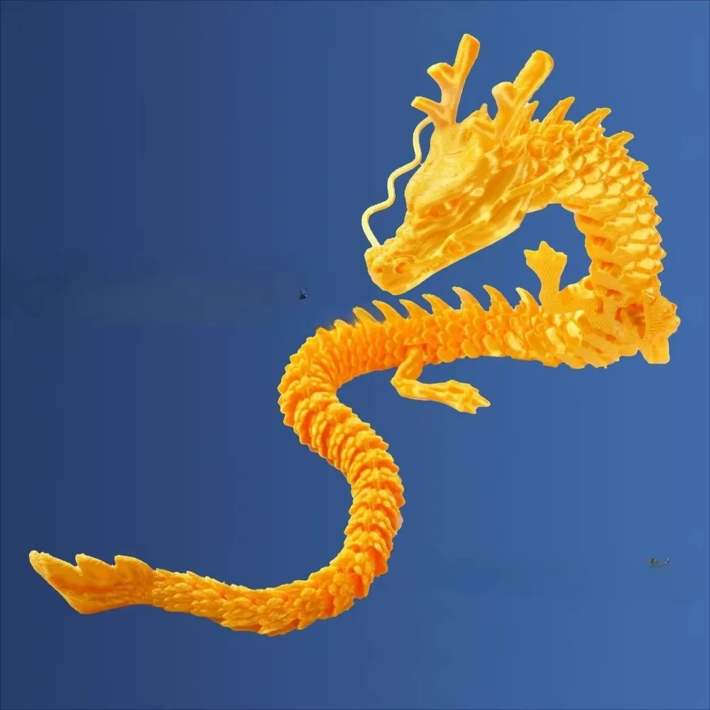 Dragon Ornament 22/30/45cm Luminous 3D Printed Dragon Glow in The Dark Flying Dragon Rotatable Articulated Wing Dragons Home Ornaments