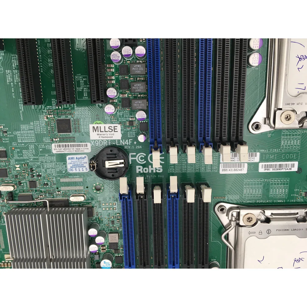 Original Server Motherboard For Supermicro X9DRI-LN4F+ LGA2011 X79 REV1.20A Perfect Test,Good Quality Hot 6 Original Server Motherboard For Supermicro X9DRI-LN4F+ LGA2011 X79 REV1.20A Perfect Test,Good Quality Hot - Image 4