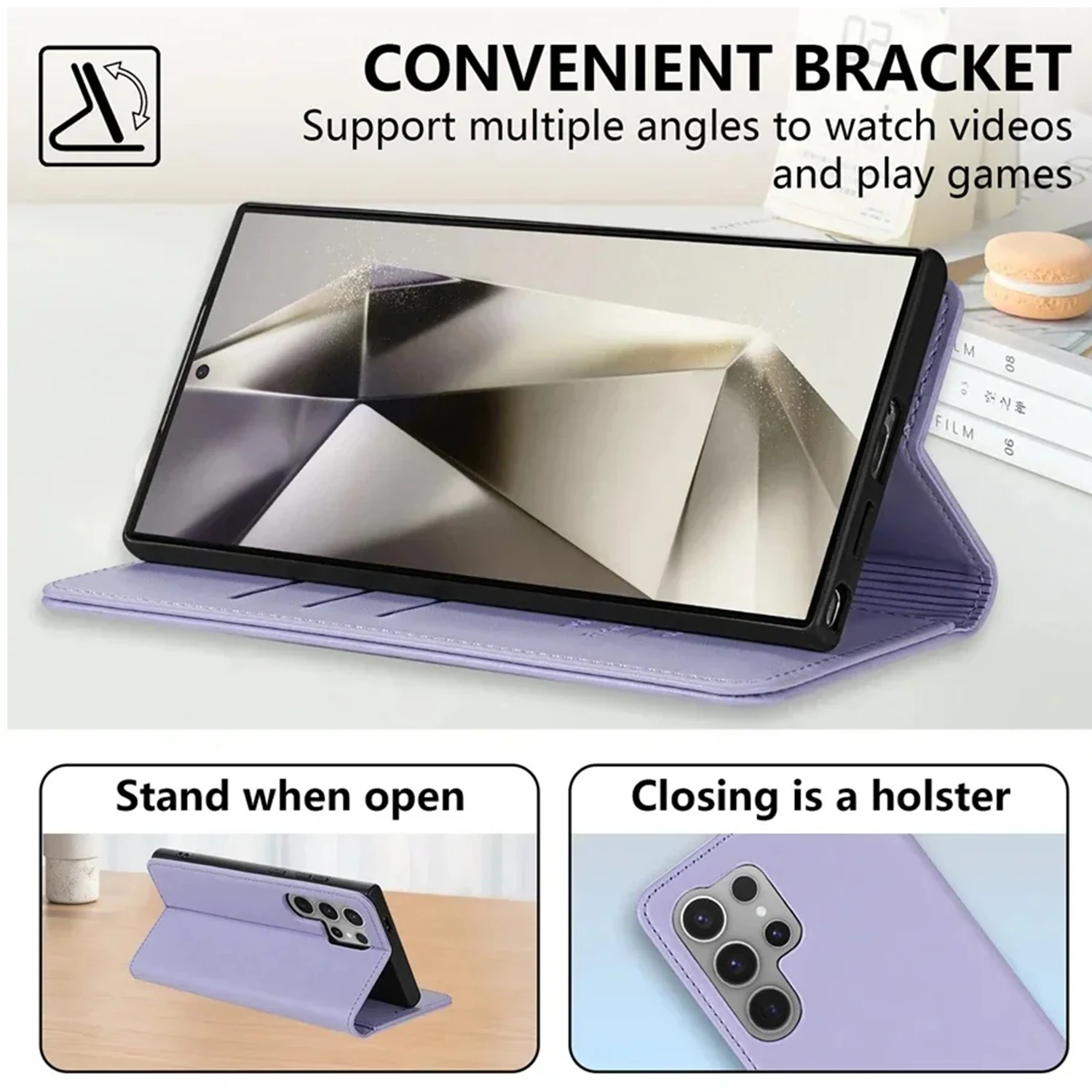 Wallet Skin Magnetic Card Slot Leather Phone Flip Case