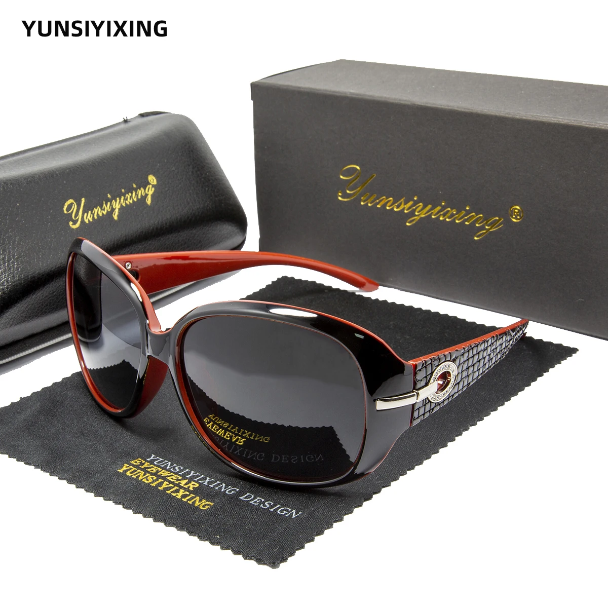 YSYX-gafas De Sol polarizadas para mujer, lentes De Sol De diseñador De marca, a la moda, clásicas, con montura grande De cristal, Vintage, ST2012