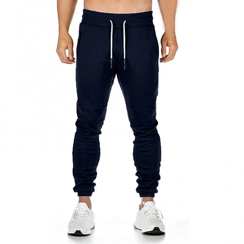 Description Picture 5 of itemSkinny Sweatpants Pants Casual Men Fitness Sportswear Mens drawstring tights zipper pocket Tracksuit Bottoms Trousers