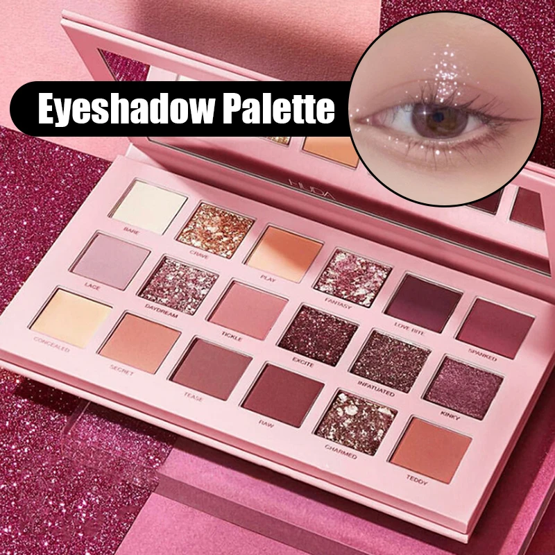 18 Colori Desert Rose Eye Shadow Pearlescent Matte Glitter Eyeshadow Palette Long Lasting Make Up Eyeshadow Beauty Eye Pallete