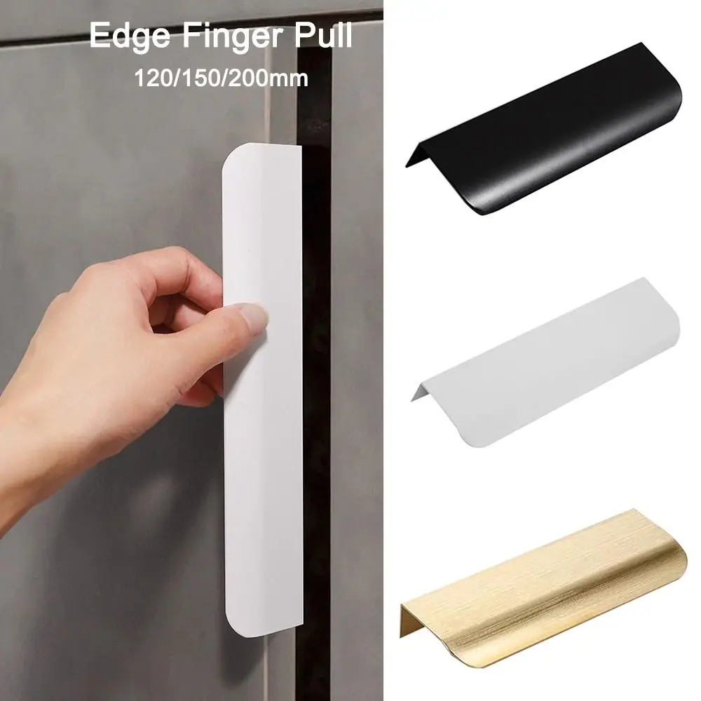 Description Picture 2 of itemBar Pulls Wardrobe Cabinets Pull Handle Edge Finger Pull Drawer Knob Kitchen Cupboard Door Handle Replacement Accessories