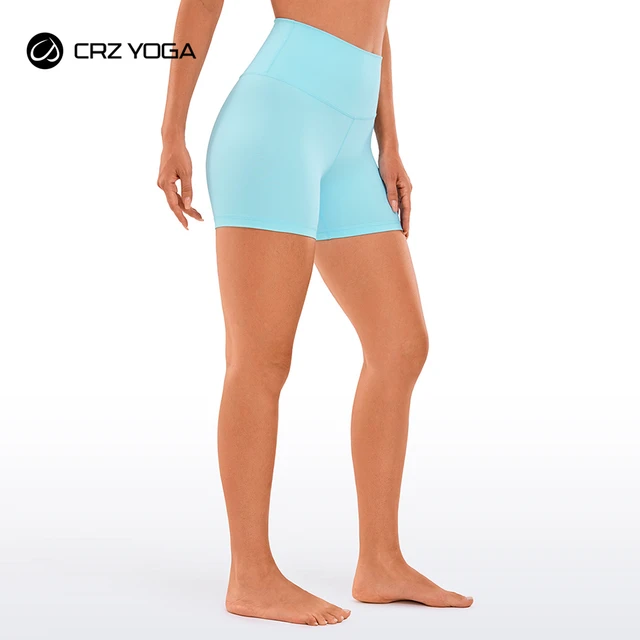 CRZ YOGA Women's Naked Feeling Biker Shorts 4 Inches - High