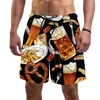 Beer Pattern Beach Shorts For Men Hawaiian Summer Holiday Casual Shorts Street 3d Printed Beer Festival Surfing Board Shorts 4