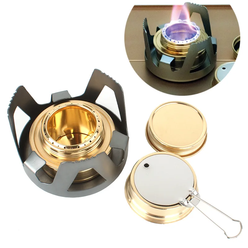Outdoor Camping Alcohol Stoves Heavy Duty Brass Stoves Self supporting