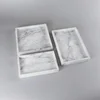 Hotel Model Room Bathroom Tray Cake Tray Home Cosmetics Cloud White Splicing Natural Marble Stone Square Tray 1