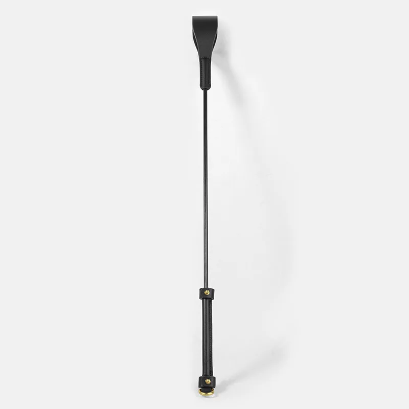 Genuine Cowhide Leather Rivet Handle Horse Whip Equestrianism Riding Crop 62CM