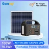 Gaiaray Portable Power Station 100W Solar Generator Emergency Power Bank 220V 110V Charging Station 76.8Wh LiFePO4 Power Plant