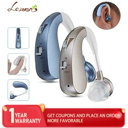 Rechargeable Mini Digital Hearing Aid Listen Sound Amplifier Wireless Ear Aids for Elderly Moderate to Severe Loss Drop Shipping