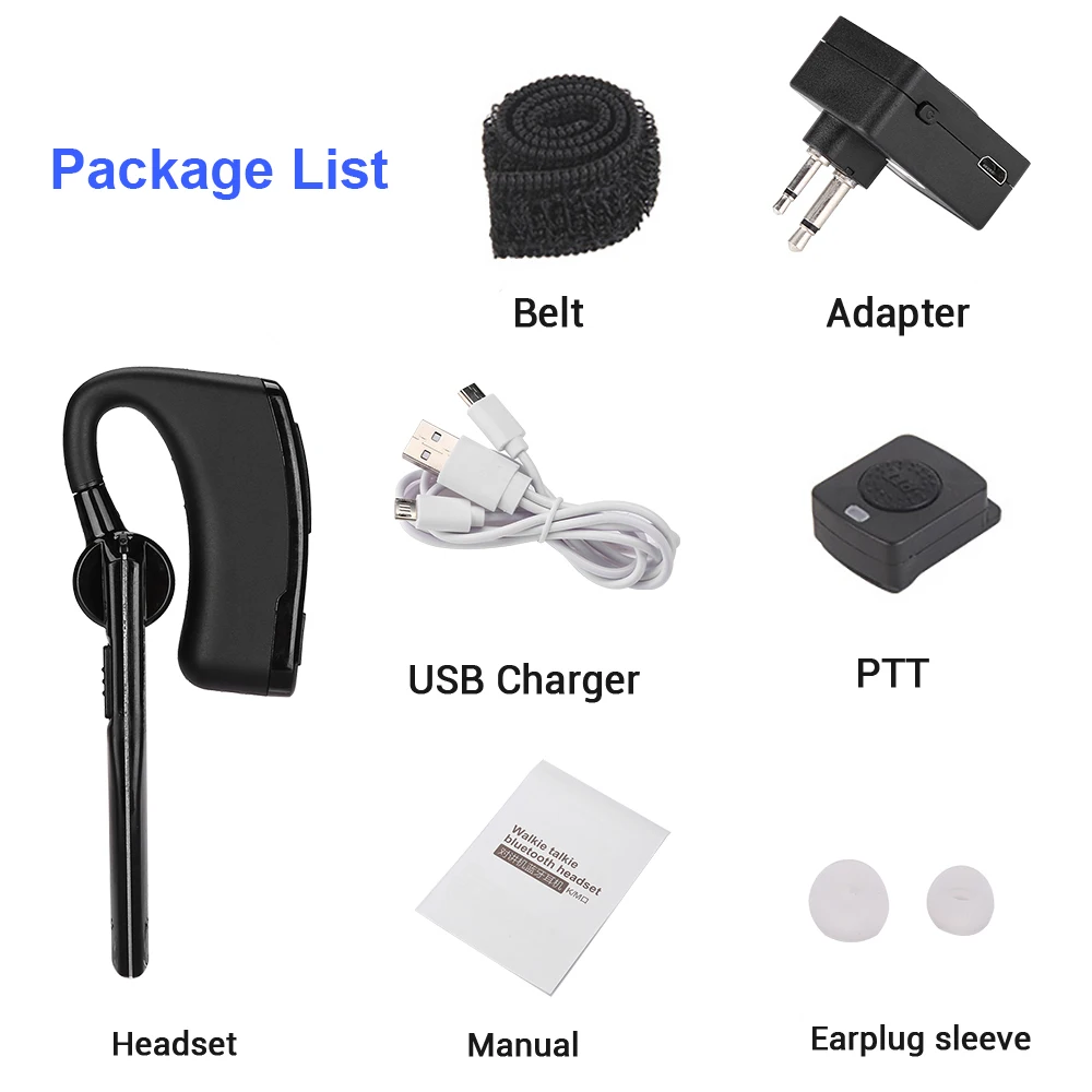tipo Ptt Interface Walkie Talkie Fone de Ouvido Usb de Baixa Potência sem Fio Bluetooth Fone de Ouvido para Motorola Abell Tait k m - Image 2