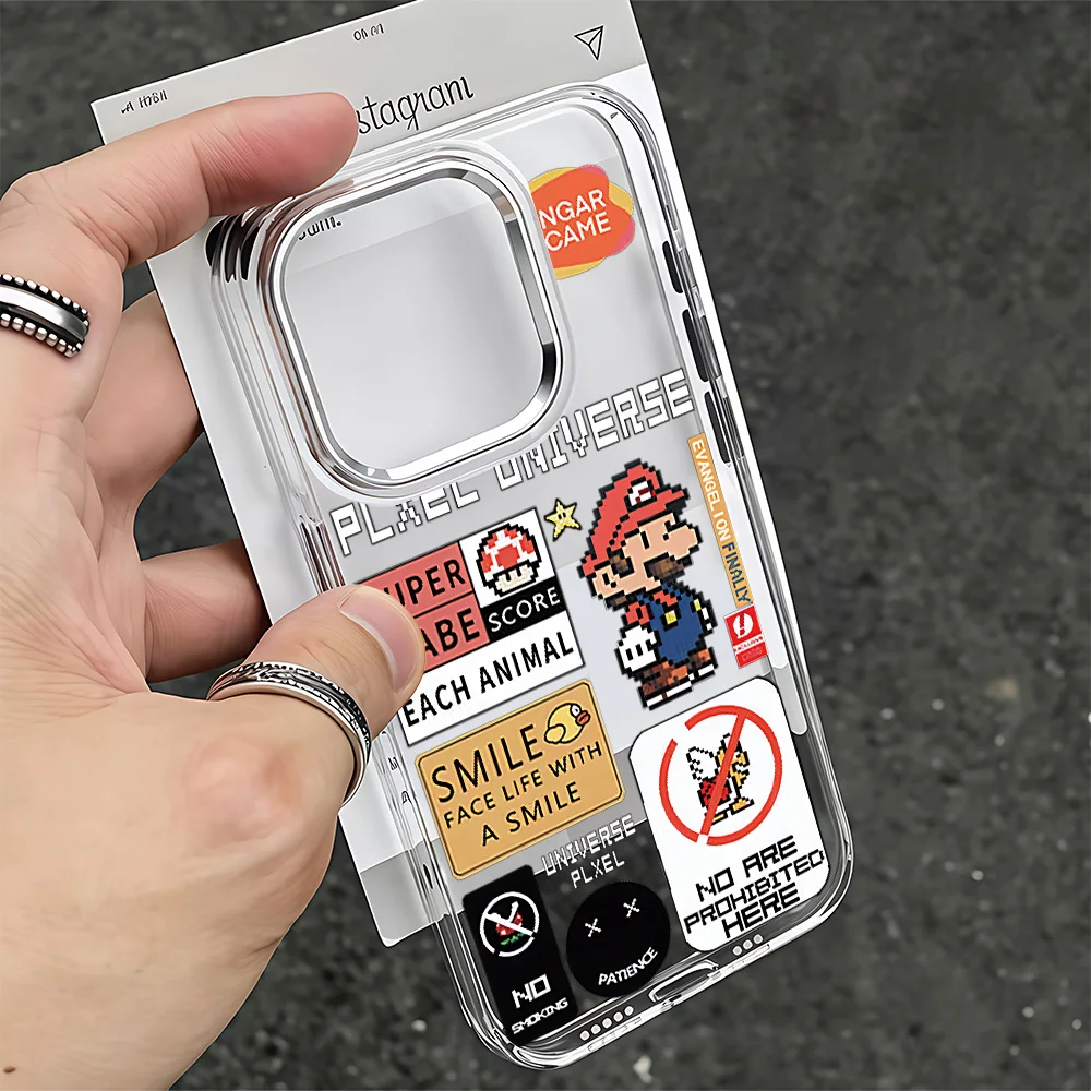 Sleek Transparent Hot Classic M-Marios Phone Case