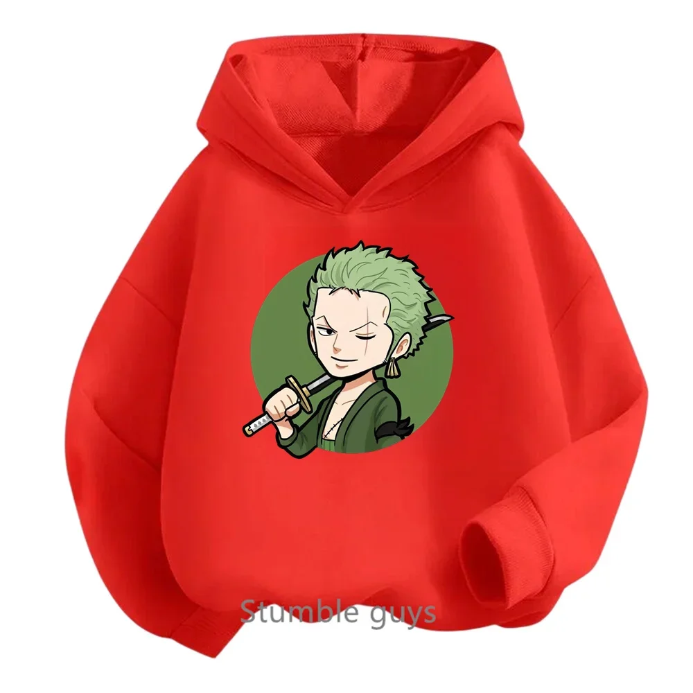 thumbnail image 1 of Sudadera con capucha de Anime One Pieces, ropa para niños, ropa para primavera y otoño para niñas, sudadera con dibujos animados de Luffy Zoro, traje para adolescentes, camisetas con capucha de Sonic, 1 of 5
