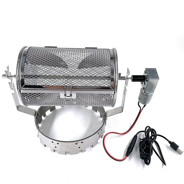 Electric Manual Coffee Roaster Coffee Bean Nuts Baking Machine Home Outdoor Roasting Machine Stainless Steel 2