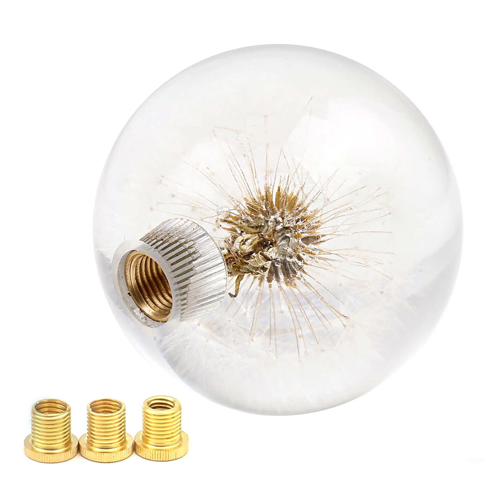 

Ручки переключения передач с круглыми шариками, кристаллами, одуванчиками, цветами, ручная ручка переключения передач, универсальная с адаптером 3 шт., аксессуары для украшения интерьера автомобиля