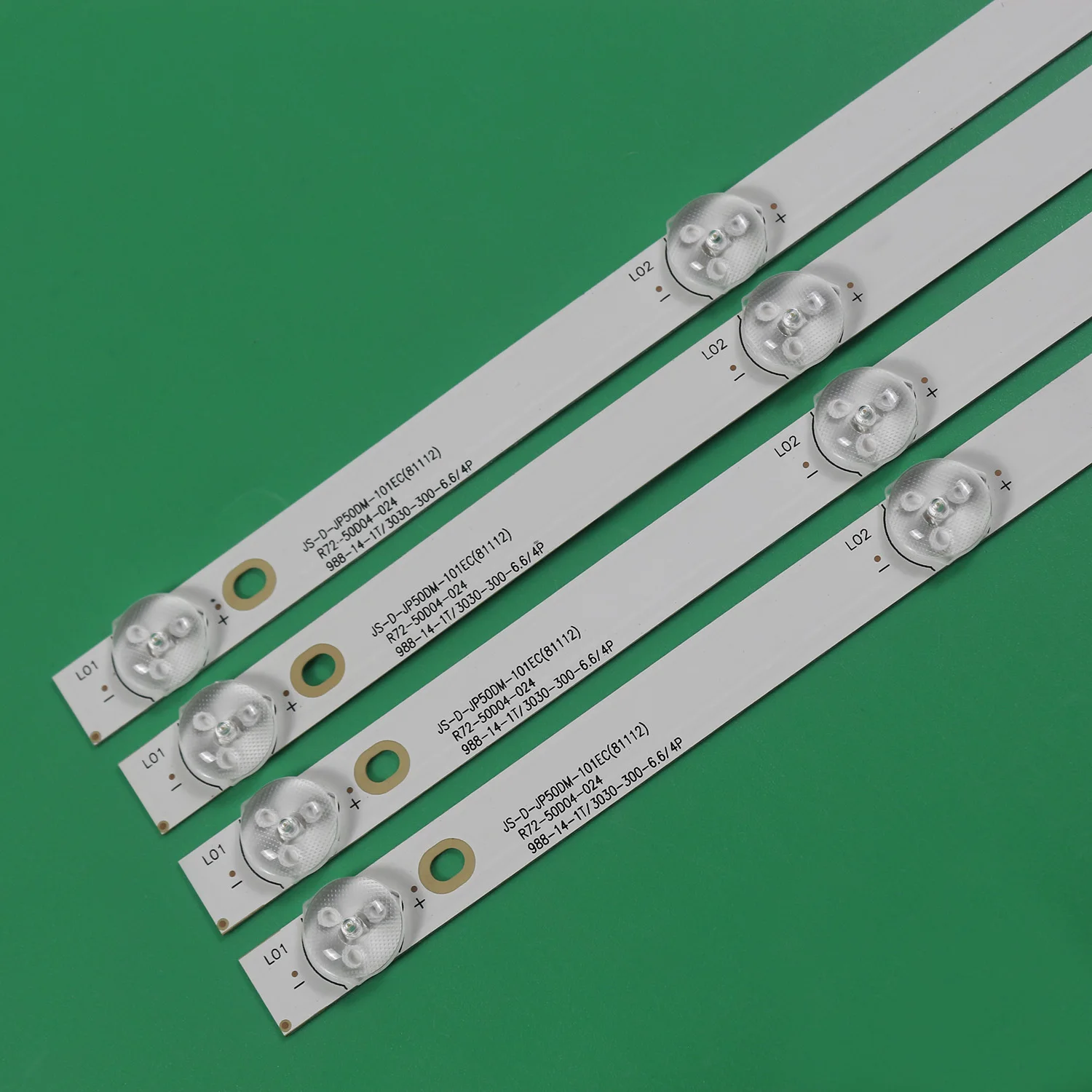 988mm 6V LED 스트립 JS-D-JP50DM-101EC(81112) R72-50D04-024 988-14-1T/3030-300-6.6/4P E125436JF-AL 50LEM-1058/FT2C MS-L2