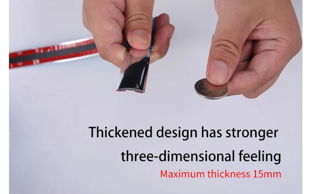 Striscia Adesiva Cromata Per Auto - PVC 10mm X 5m, Argento, Decorazione Carrozzeria - Foto 9