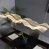 Nordic Designer Wave LED Pendant Lights Acrylic Dimmable for Table Dining Living Room Kitchen Chandelier Home Decor Lamp Fixture 3