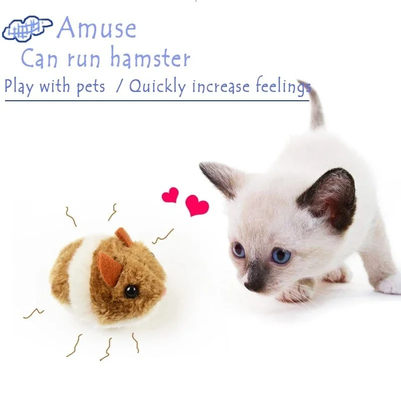 ZOZOSEP Kat Speelgoed voor Kitten Spelen en Chase Willekeurige Kleur Clockwork Muis voor Katten Wind-up Pluche Muis Speelgoed Kat Catch