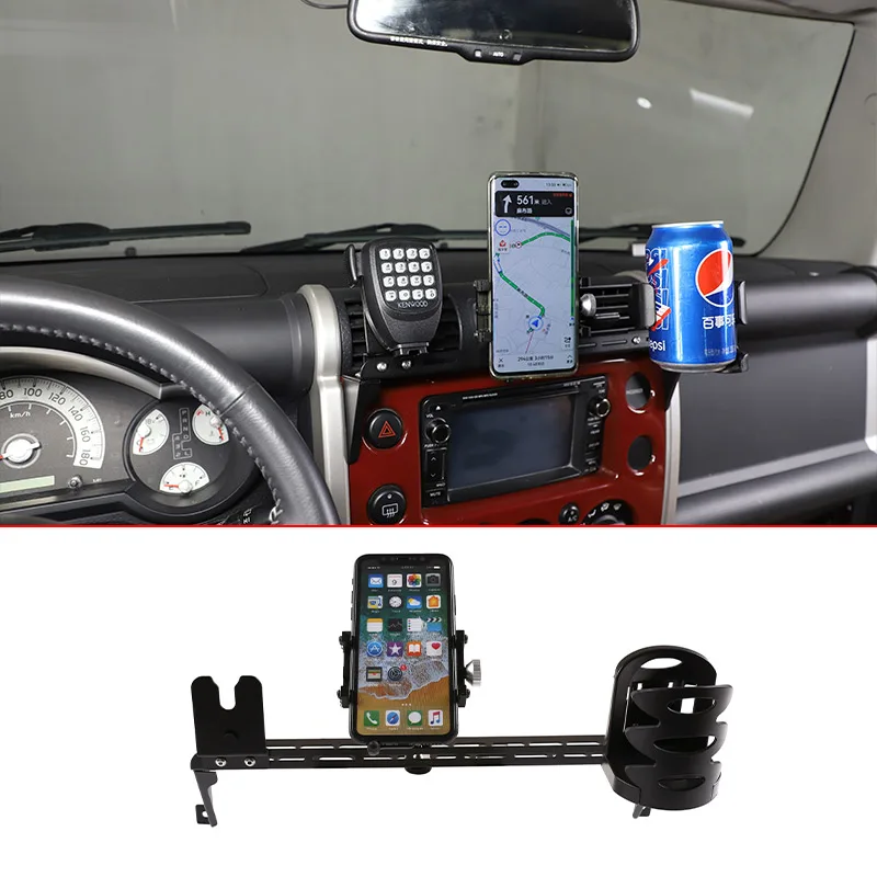 

Для Toyota FJ Cruiser 2007-2021, алюминиевый сплав, Автомобильный Центральный пульт управления, приборная панель, держатель телефона, автомобильные аксессуары, Новинка