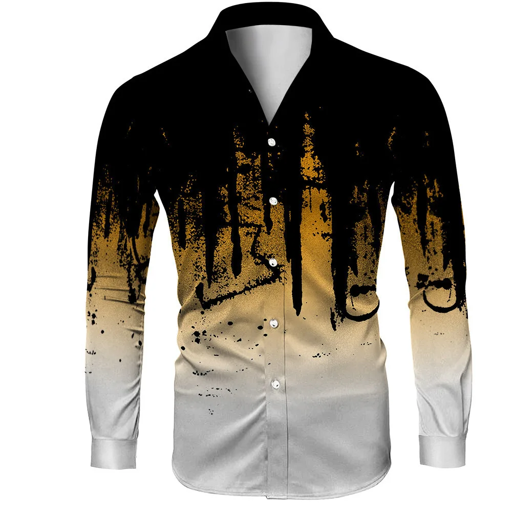 

2023 Spring and Autumn Leisure 3D Long Sleeve Shirt Cardigan Shirt