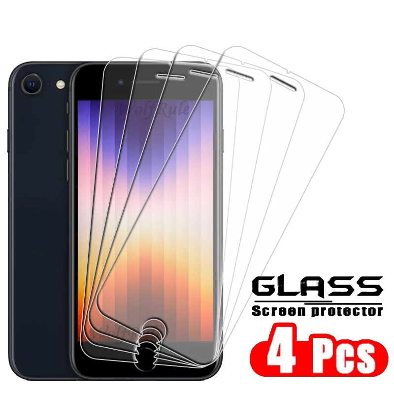 Premium Tempered Glass Screen Protector - Clear, 9H Hardness, 4-Pack