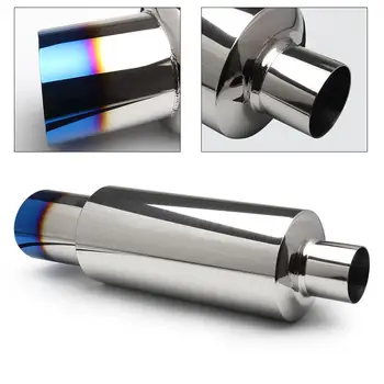 ท่อไอเสีย 2" Inlet 3" Outlet Tail Pipe with Blue Burnt Exhaust Tip 1