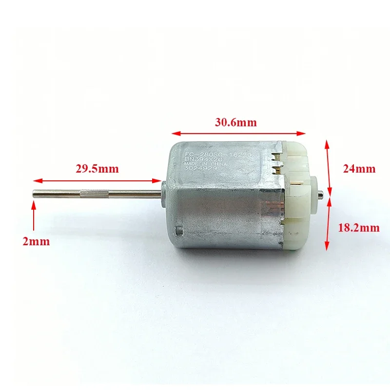 Mabuchi FC-280SC-16220 자동차 도어록 창문 백미러 수리용 미니 280 전기 모터 롱 샤프트 DC 12V 7800RPM