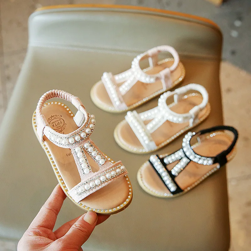 Baby Girls Summer Shoes 1 3 6 Years Girls Beading Princess Dress